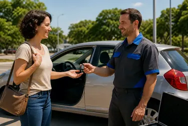Chaveiro usando ferramentas para abrir um carro em Atibaia.